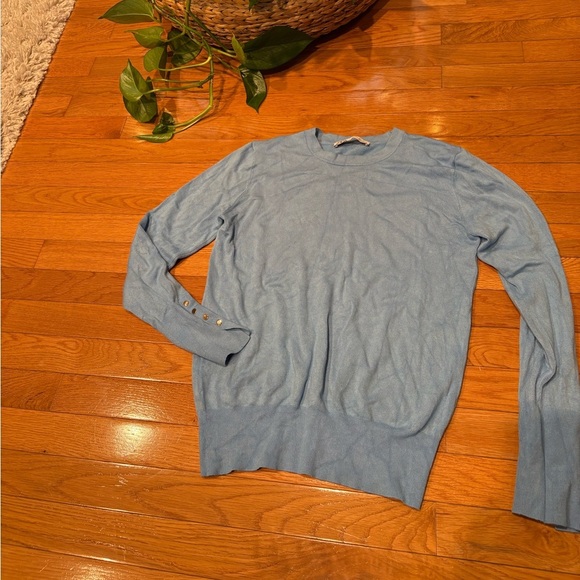 Zara Women's Sky Blue Crewneck Sweater - Picture 1 of 5